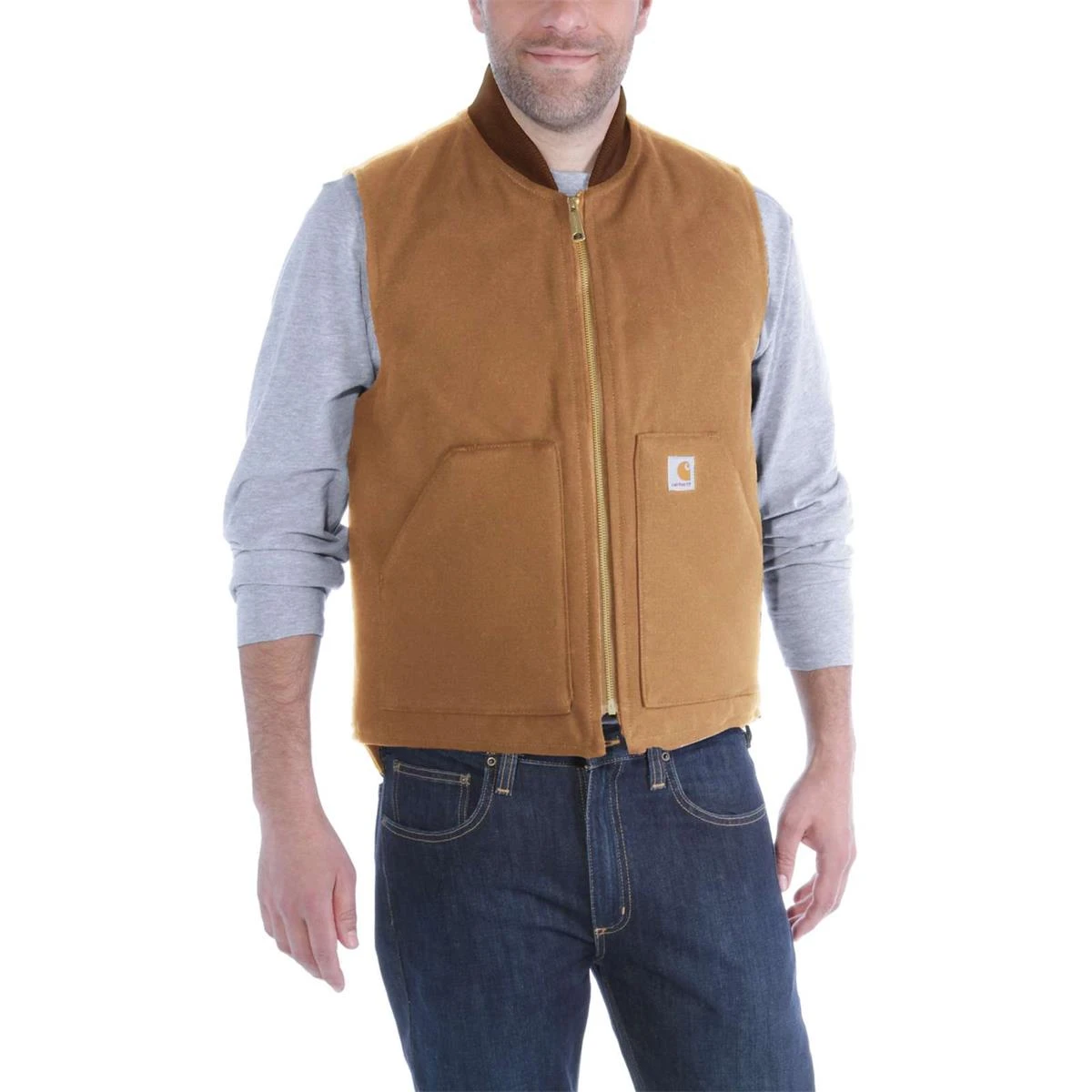 Carhartt Herren Weste Duck Vest Arctic Quilt Lined 1 Carhartt Herren Weste Duck Vest Arctic Quilt Lined