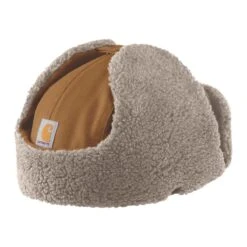 Carhartt Herren Mütze Trapper -Carhartt Arbeitswelt Verkaufsgeschäft 10016184 carhartt trapper muetze braun 04