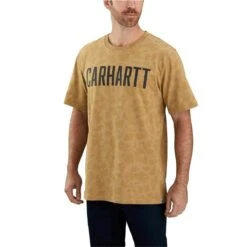 Carhartt Herren T-Shirt Workwear Camo Block Logo