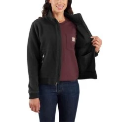 Carhartt Damen Fleece Jacke -Carhartt Arbeitswelt Verkaufsgeschäft 10018260 Carhartt Damen Fleece Jacke schwarz 03