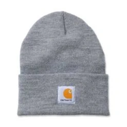 Carhartt Rib Knit Beanie Watch Mütze Grau Meliert