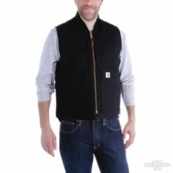 Carhartt Duck Weste Actic Quilt Lined Schwarz -Carhartt Arbeitswelt Verkaufsgeschäft 91 5393v 3