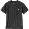 Carhartt T-Shirt Heavyweight K87 Pocket Carbon Grau Meliert