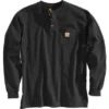 Carhartt Heavyweight Longsleeve Henley Pocket Schwarz