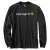 Carhartt Heavyweight Longsleeve Logo Graphic Schwarz