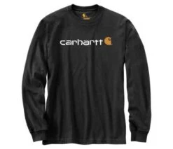 Carhartt Heavyweight Longsleeve Logo Graphic Schwarz