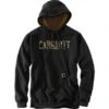 Carhartt Midweight Camo Logo Sweatshirt, Schwarz