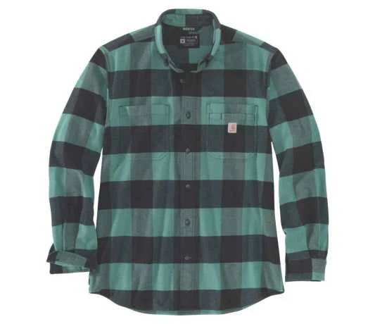 Carhartt Rugged Flex Midweight Flannelhemd Slate Grün 1 Carhartt Rugged Flex Midweight Flannelhemd Slate Grün