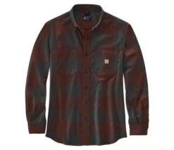 Carhartt Rugged Flex Midweight Flannelhemd Mineral Rot