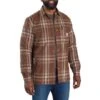 Carhartt Heavyweight Flannel Sherpa-Lined Hemdjacke Burnt Sienna