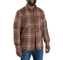 Carhartt Heavyweight Flannel Sherpa-Lined Hemdjacke Burnt Sienna