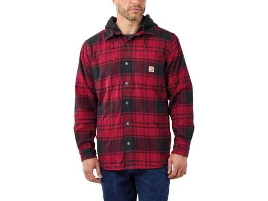 Carhartt Rugged Flex Flannel Fleece Lined Hooded Hemdjacke Rot 2 Carhartt Rugged Flex Flannel Fleece Lined Hooded Hemdjacke Rot – Bild 2