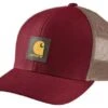 Carhartt Trucker Cap Rugged Flex Twill Mesh-Back Dunkelrot