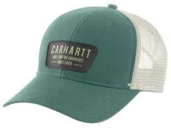 Carhartt Trucker Cap Canvas Mesh-Back Crafted Patch Slate Grün