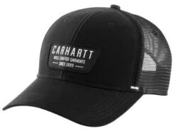 Carhartt Trucker Cap Canvas Mesh-Back Crafted Patch Schwarz
