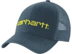 Carhartt Trucker Cap Canvas Mesh-Back Logo Night Blue