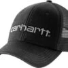 Carhartt Trucker Cap Canvas Mesh-Back Logo Schwarz