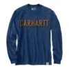 Carhartt Graphic Logo Longsleeve Dark Cobalt Blau