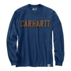 Carhartt Graphic Logo Longsleeve Dark Cobalt Blau
