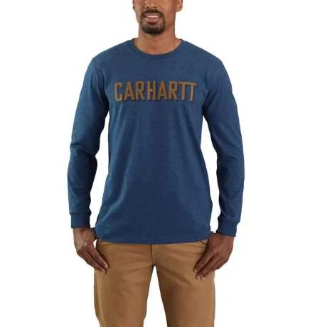 Carhartt Graphic Logo Longsleeve Dark Cobalt Blau 2 Carhartt Graphic Logo Longsleeve Dark Cobalt Blau – Bild 2
