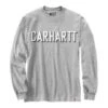 Carhartt Graphic Logo Longsleeve Grau Meliert