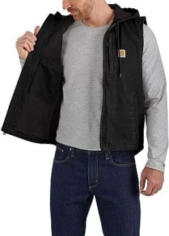 Carhartt Washed Duck-Fleece, Weste -Carhartt Arbeitswelt Verkaufsgeschäft carhartt washed duck fleece weste 75156 4