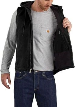 Carhartt Washed Duck-Fleece, Weste -Carhartt Arbeitswelt Verkaufsgeschäft carhartt washed duck fleece weste 75156 5