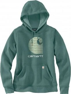 Carhartt C-Logo, Kapuzenpullover Damen -Carhartt Arbeitswelt Verkaufsgeschäft rain defender promo sweat black 75204 2