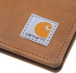 Carhartt Bifold, Geldbörse -Carhartt Arbeitswelt Verkaufsgeschäft saddle leather bifold wallet black 79505 12