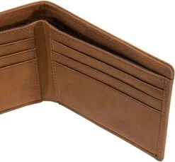 Carhartt Bifold, Geldbörse -Carhartt Arbeitswelt Verkaufsgeschäft saddle leather bifold wallet black 79505 8